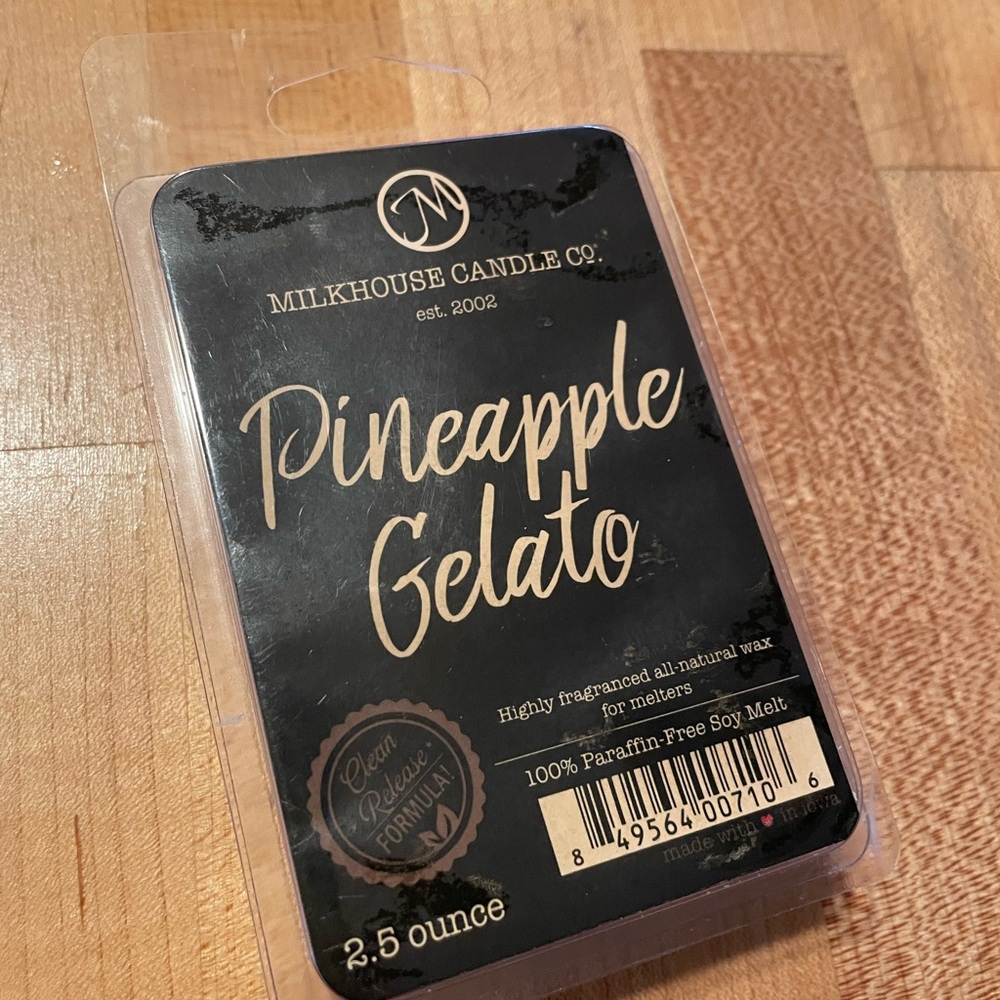 Milkhouse Candle Company, Pineapple Gelato, Creamery Collection Soy Wax Melts